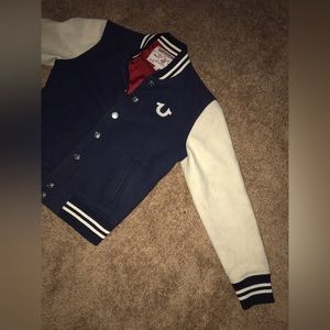 True Religion Varsity Jacket mens Limited size medium